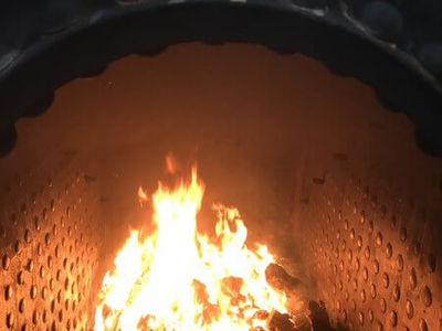 The first fire in the firebox